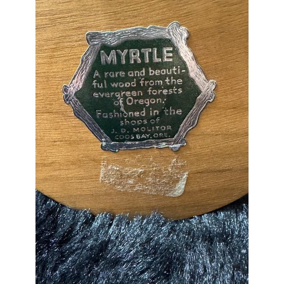 Myrtle Wood & Brass Candlestick Holders Set Of 2 Stands 6.5" Tall MCM - Picture 6 of 7